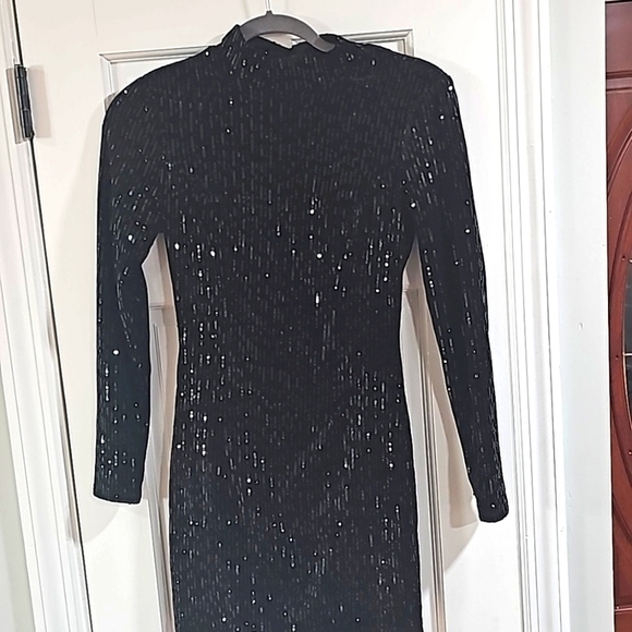 Francesca Collection Georgeous Black Sequin Dress Formal sz small nwt - Picture 1 of 13